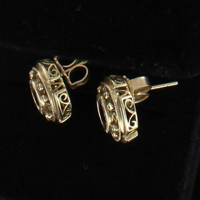 14KTY 2.0 CT TW SAPPHIRE EARRINGS