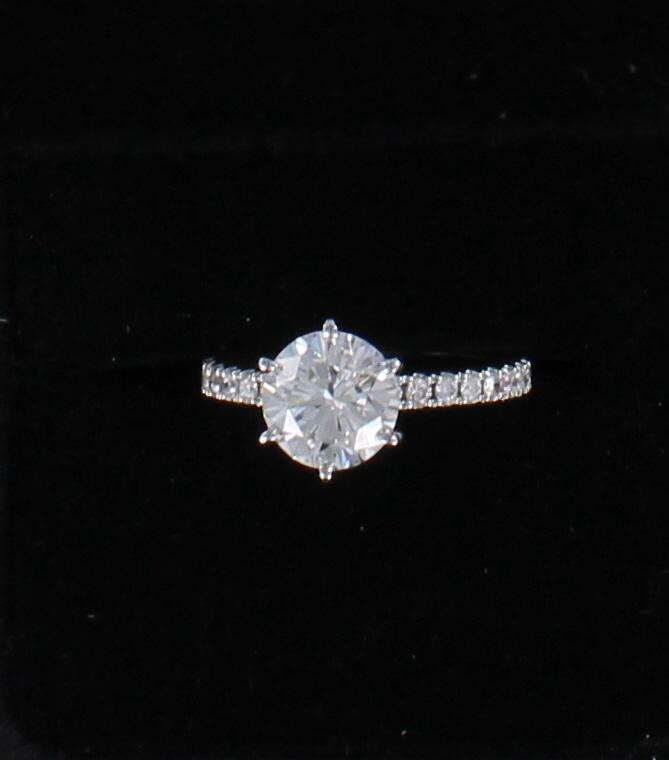 14KTW GIA CERTIFIED 2.0 CT ROUND BRILLIANT DIAMOND ENGAGEMENT WEDDING SET 400-2