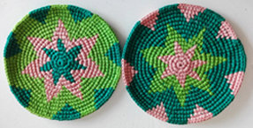 Coasters - Lime, Teal, Pink - Set of 6 Coasters - Lime, Teal, Pink - Set of 6
