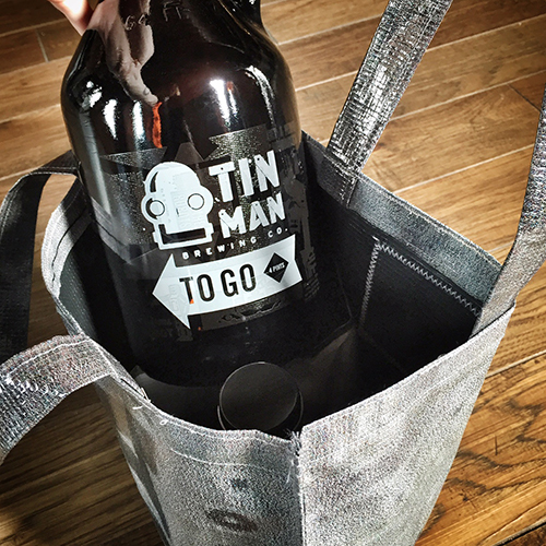 Upcycled Growler Tote