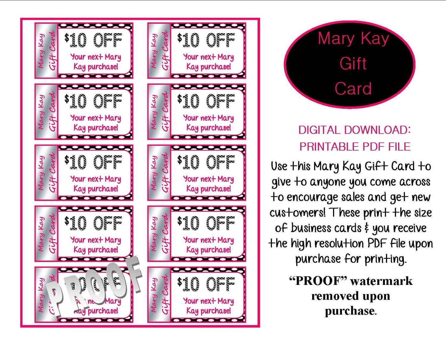 Mary Kay Gift Certificate Printable Printable Word Searches