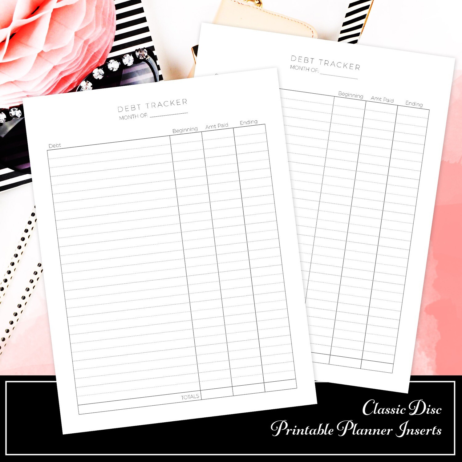 It is an image of Debt Tracker Printable with blank This is a picture of Debt Tracker Printable with blank