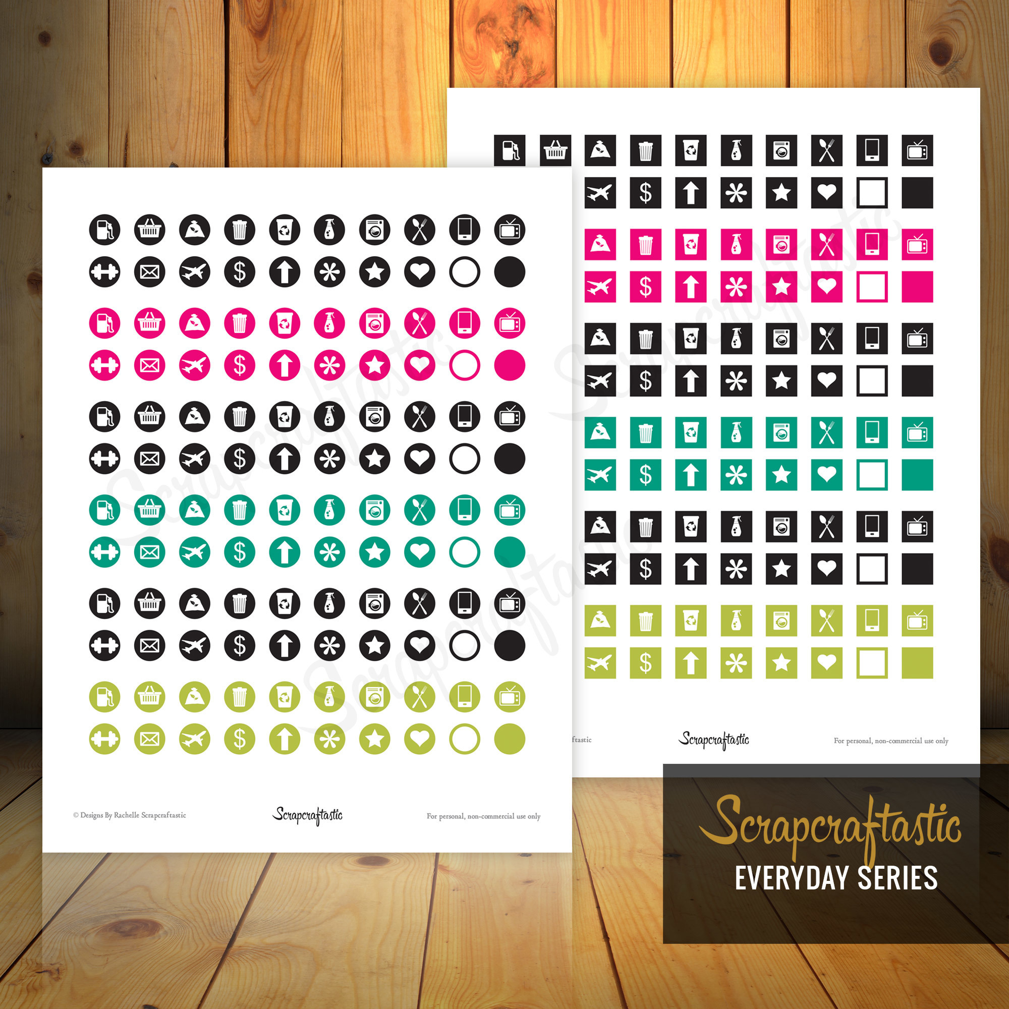 Planner Pro Icon Set | Printable Planner Stickers, Erin Condren, ECLP, Mambi Happy Planner, Travelers Notebook, Filofax, Personal Planner 00062