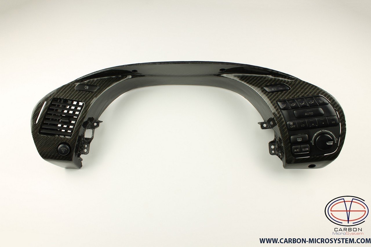 Carbon fiber gauge cluster trim