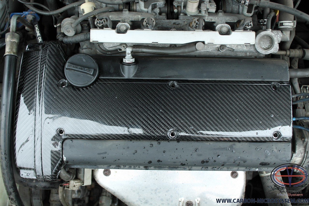 Timing belt cover and spark plug cover from Carbon Fiber for 4A-GE engine (Gen4-5) 2017-10