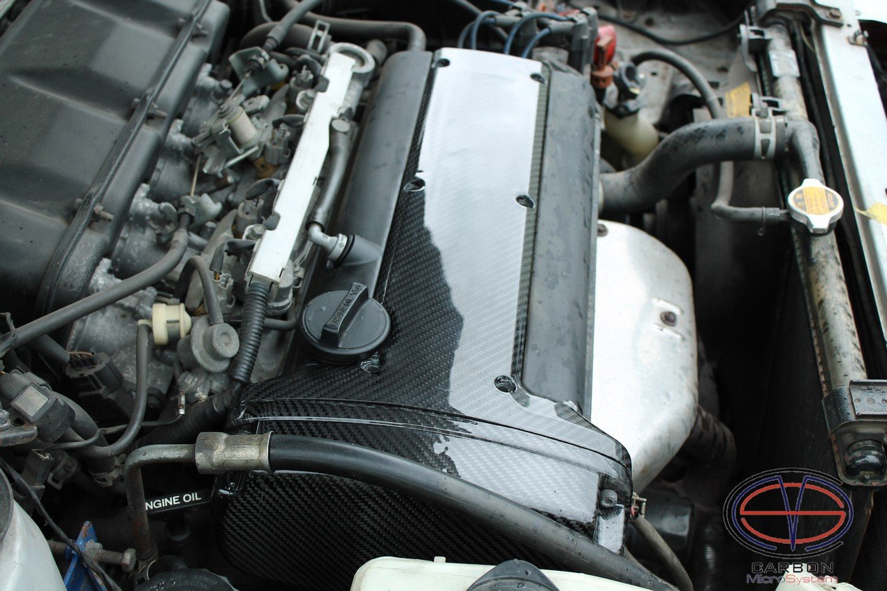 Timing belt cover and spark plug cover from Carbon Fiber for 4A-GE
