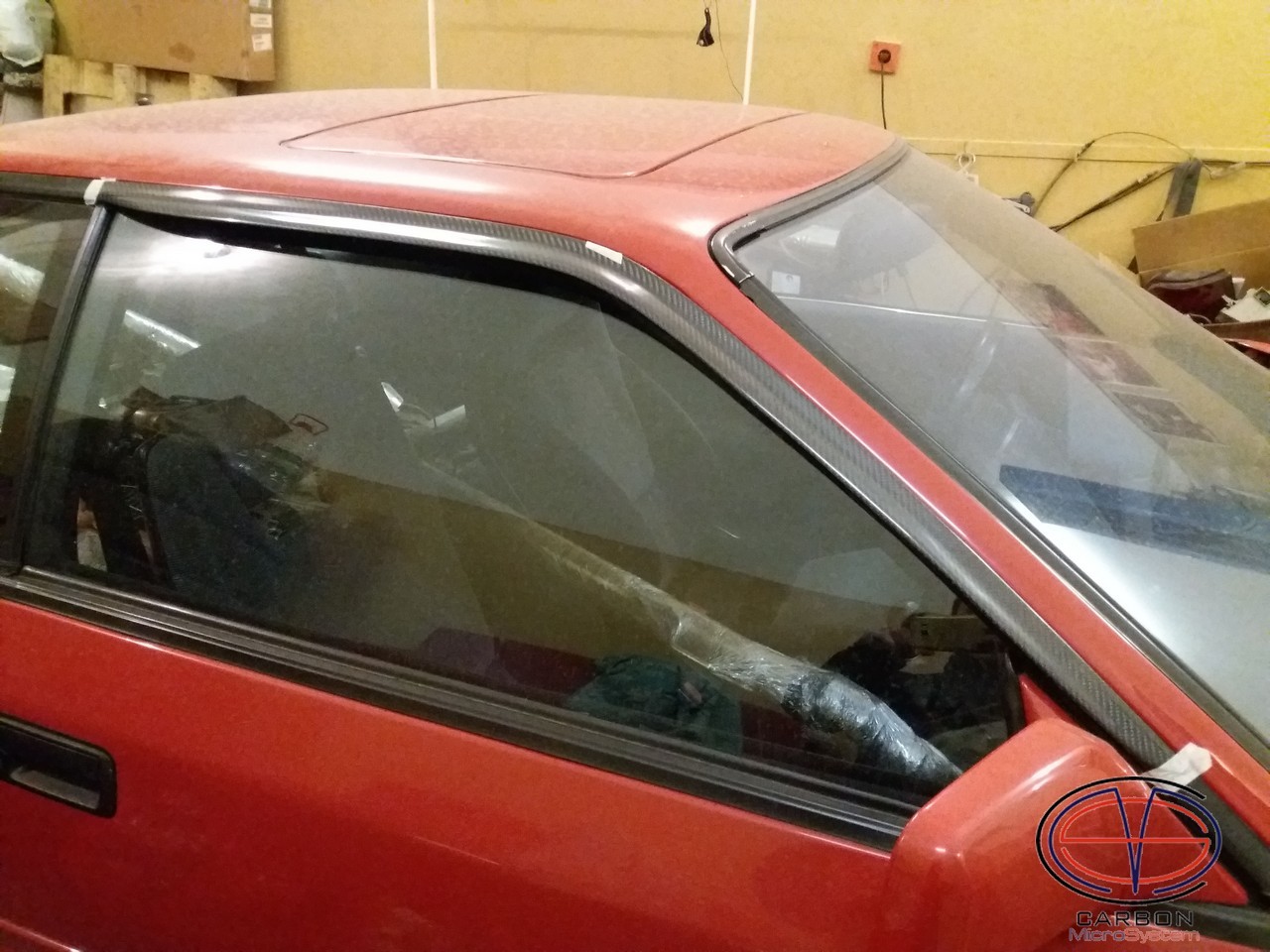 Window Wind - Rain Deflectors from Carbon Fiber for TOYOTA