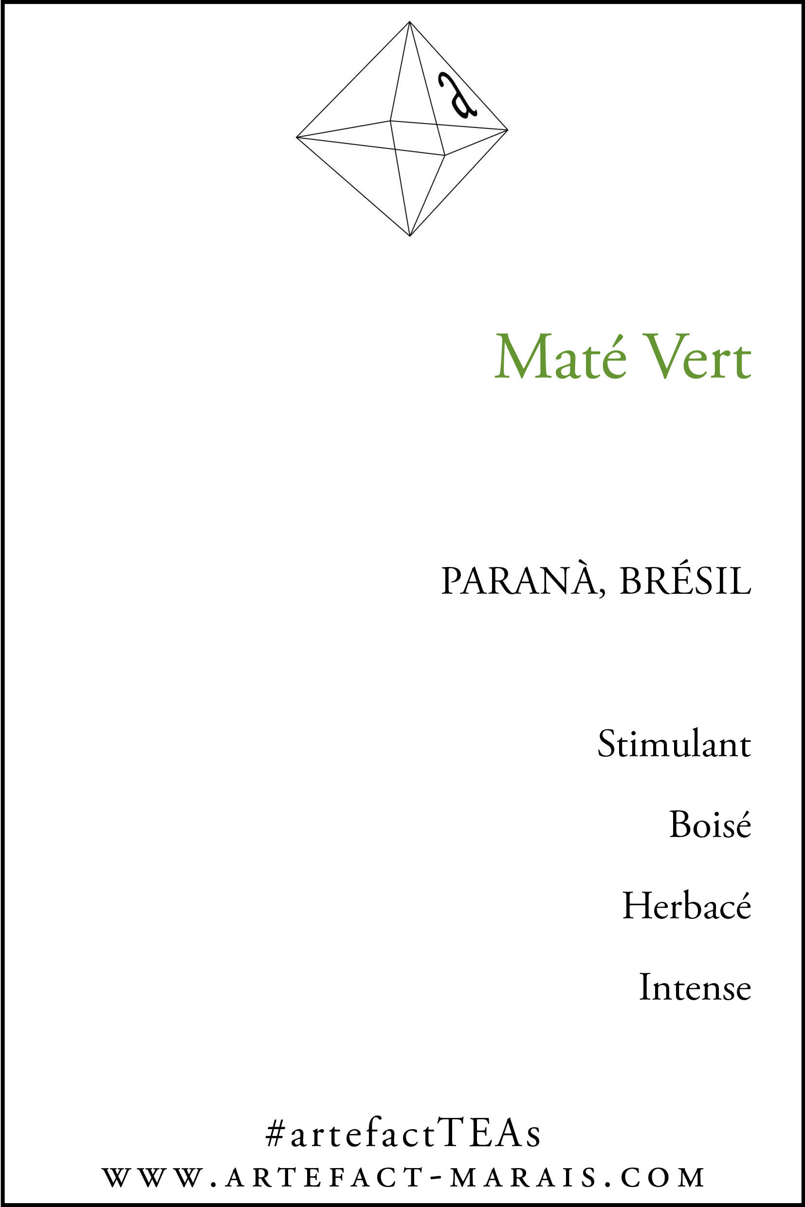 Mate Vert : Paquet de 150g T7000