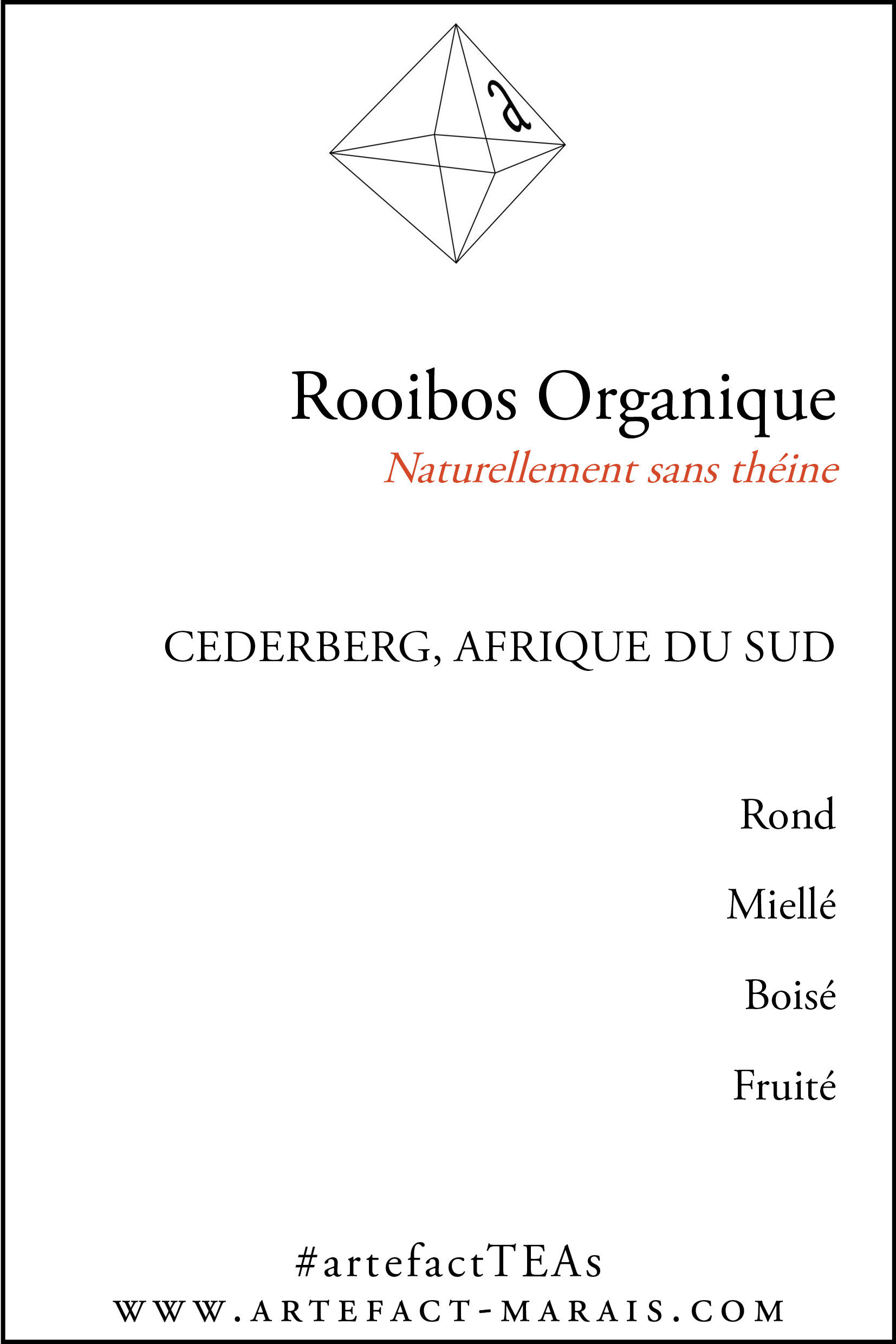 Rooibos Rouge Organique : Naturellement sans théine T6000