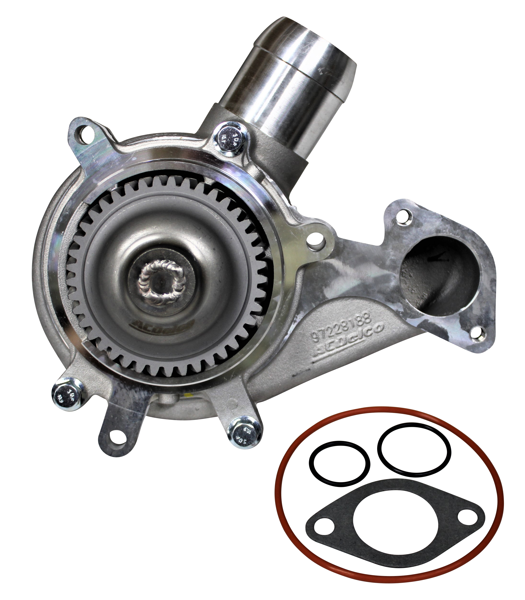 Welded acdelco water pump w housing 6 6l duramax lb7 lly 2001 2005