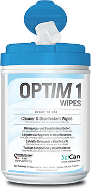 OPTIM 1 Surface Cleaner & Disinfectant Wipes, 15 x 18 cm (12 cans x 160 sheets/case) OPTIM 1 Surface Cleaner & Disinfectant Wipes, 15 x 18 cm (12 cans x 160 sheets/case)