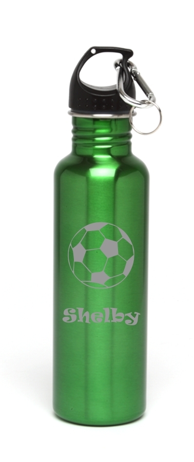 Personalized Water Bottle Stainless Steel Water Bottle Soccerball SSWB-110