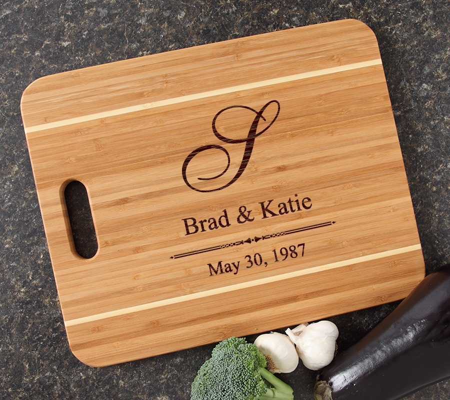 Personalized Cutting Board Engraved 15x12 Handle DESIGN 11 CBA-011