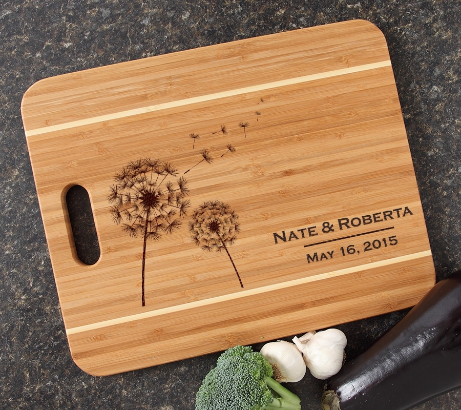 Personalized Cutting Board Engraved 15x12 Handle DESIGN 28 CBA-028