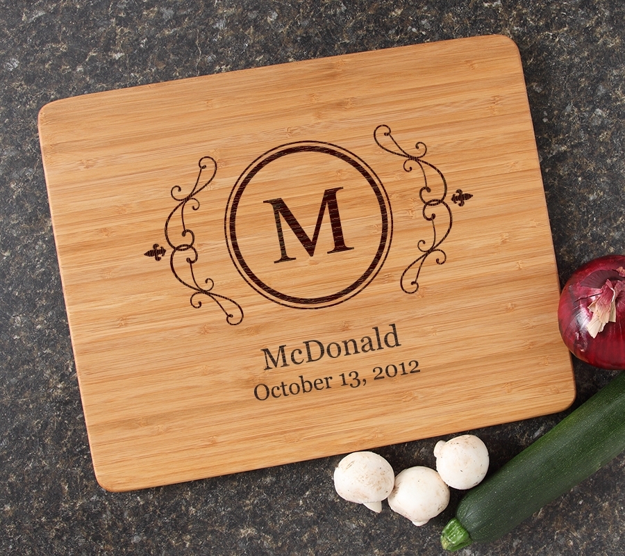 Engraved Bamboo Cutting Board Personalized 15x12 DESIGN 10 CBB-010