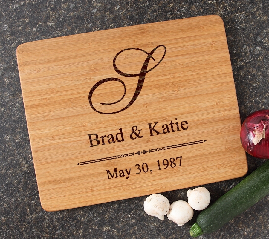 Engraved Bamboo Cutting Board Personalized 15x12 DESIGN 11 CBB-011