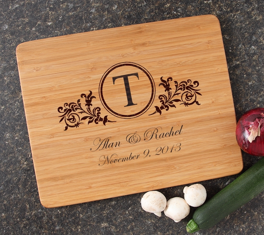 Engraved Bamboo Cutting Board Personalized 15x12 DESIGN 15 CBB-015
