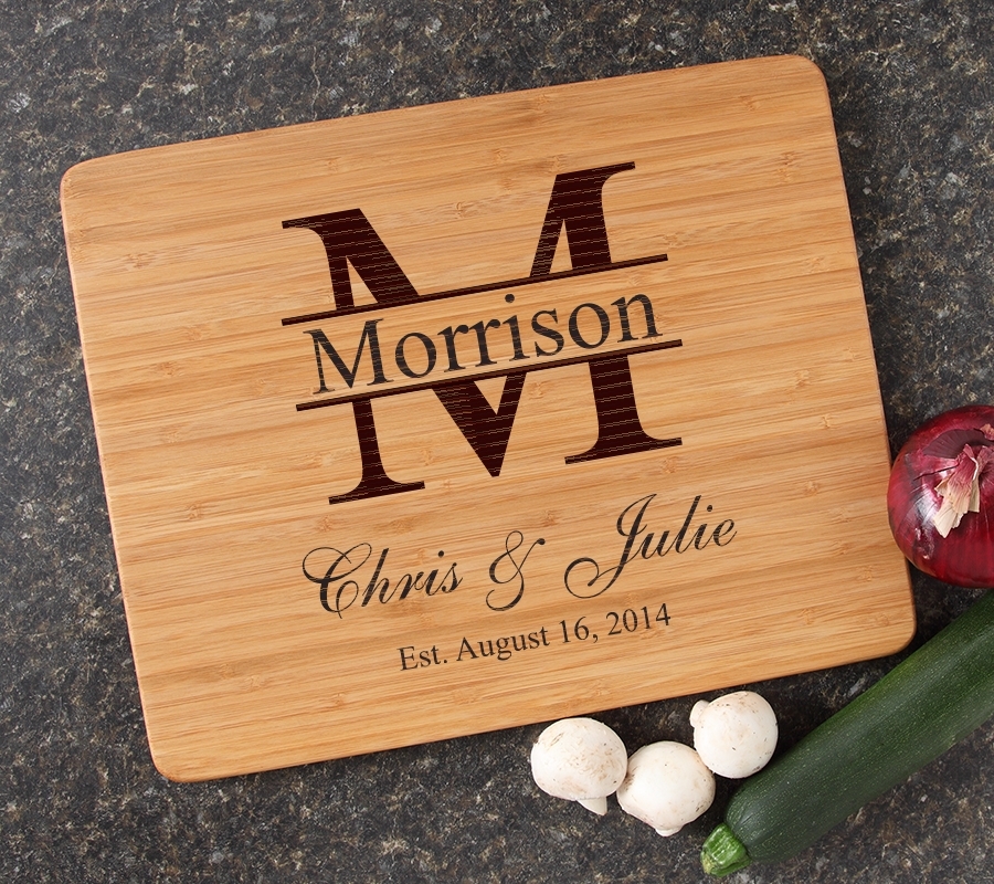 Engraved Bamboo Cutting Board Personalized 15x12 DESIGN 24 CBB-024