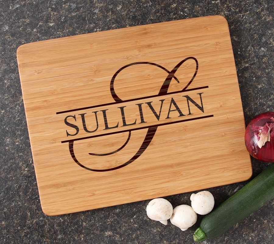 Engraved Bamboo Cutting Board Personalized 15x12 DESIGN 25 CBB-025