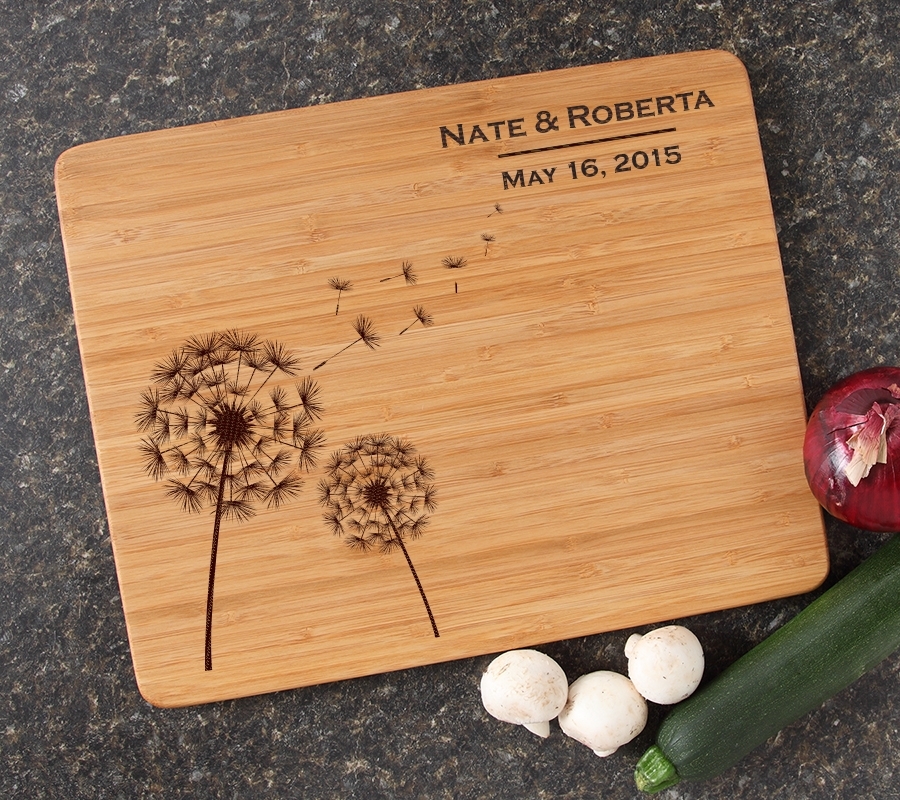 Engraved Bamboo Cutting Board Personalized 15x12 DESIGN 28 CBB-028