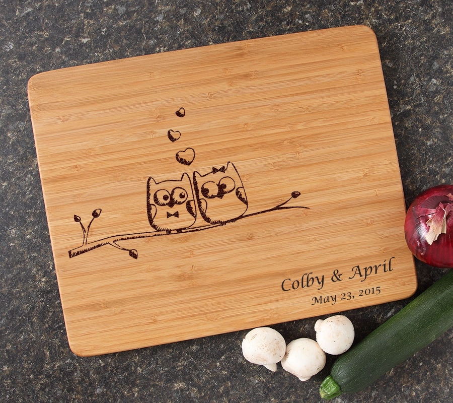 Engraved Bamboo Cutting Board Personalized 15x12 DESIGN 29 CBB-029