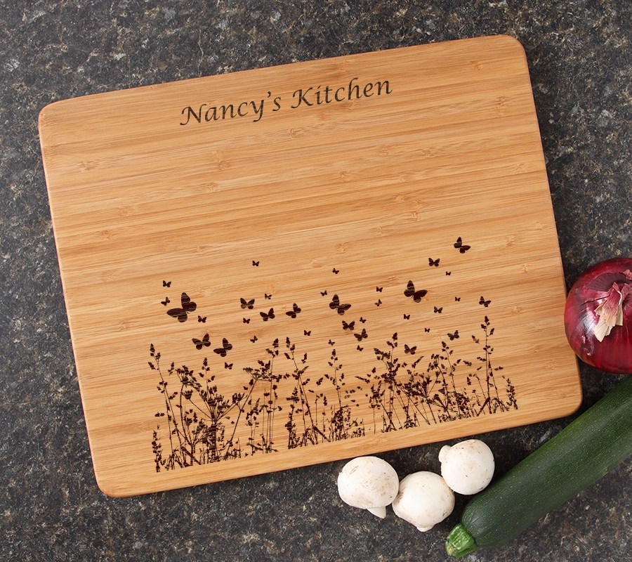 Engraved Bamboo Cutting Board Personalized 15x12 DESIGN 30 CBB-030