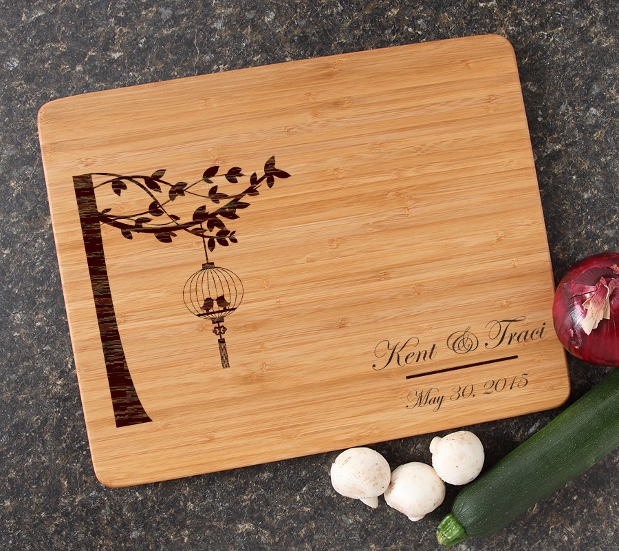 Engraved Bamboo Cutting Board Personalized 15x12 DESIGN 32 CBB-032