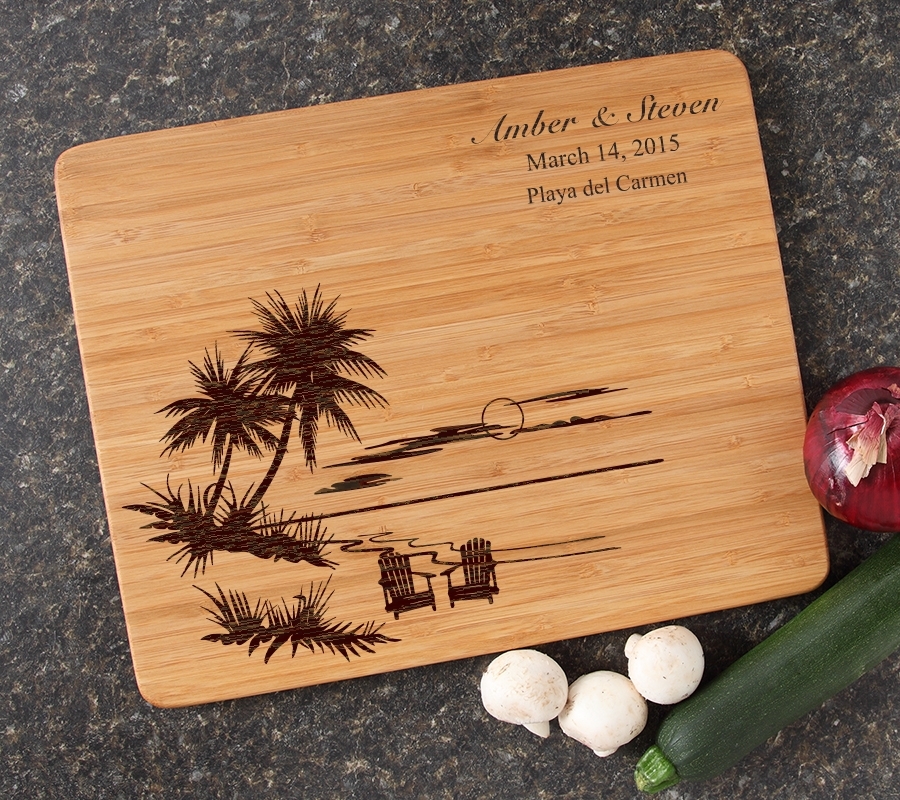 Engraved Bamboo Cutting Board Personalized 15x12 DESIGN 33 CBB-033