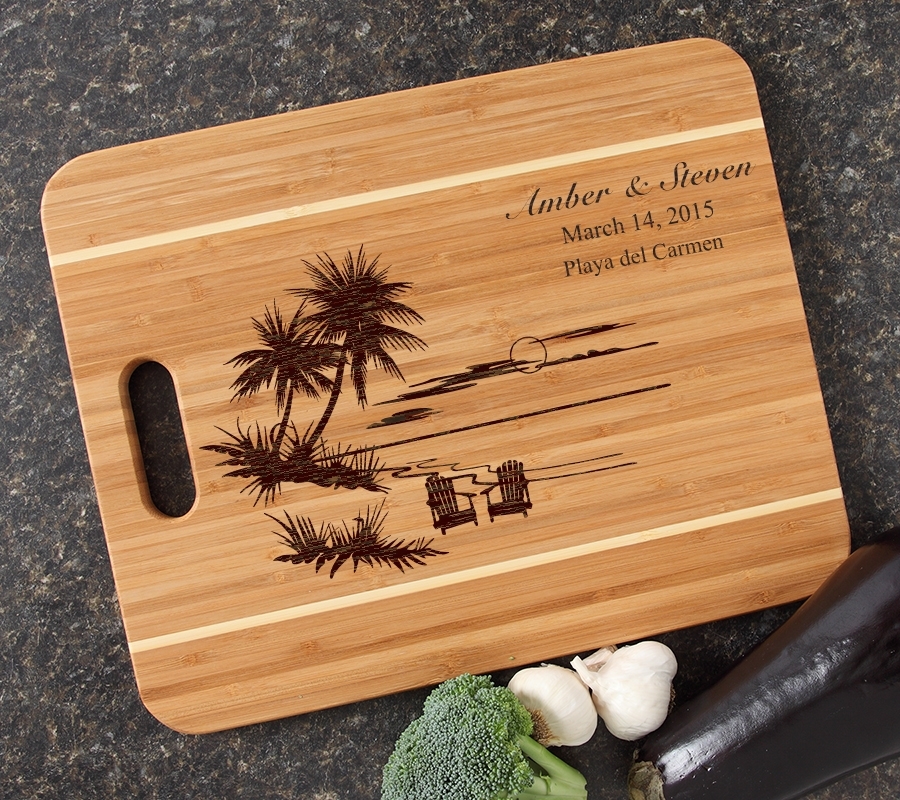 Personalized Cutting Board Engraved 15x12 Handle DESIGN 33 CBA-033