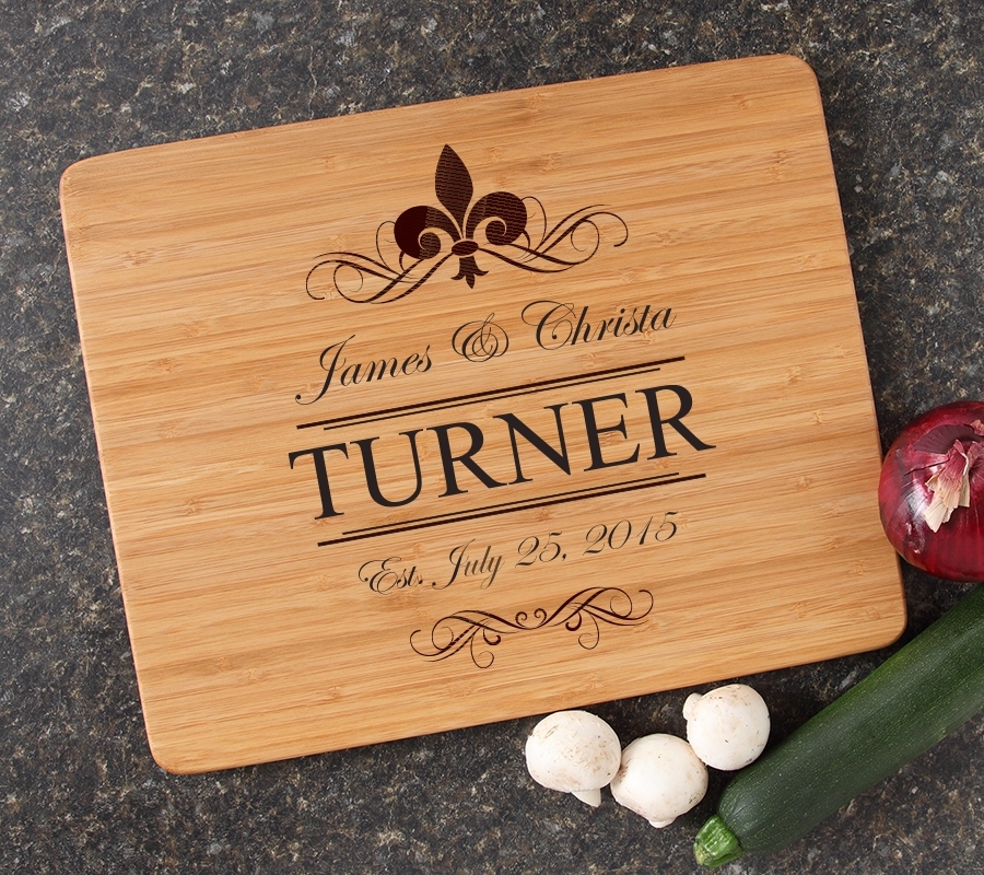 Engraved Bamboo Cutting Board Personalized 15x12 DESIGN 20 CBB-020