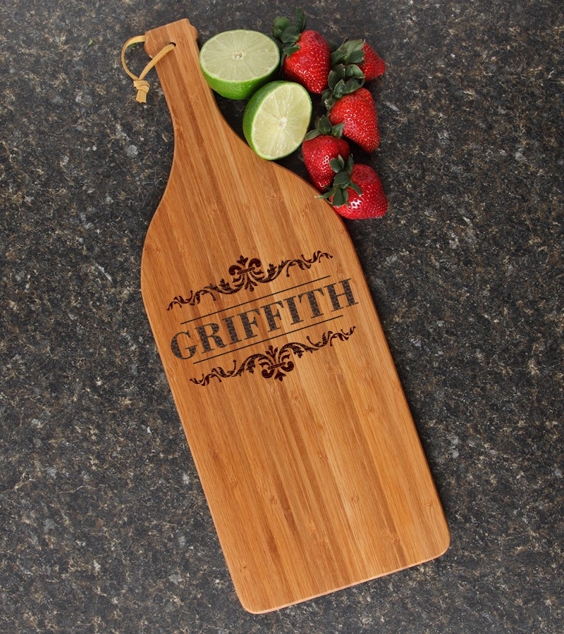 Personalized Cutting Board Engraved Bamboo 16 x 5 DESIGN 16 CBD-016