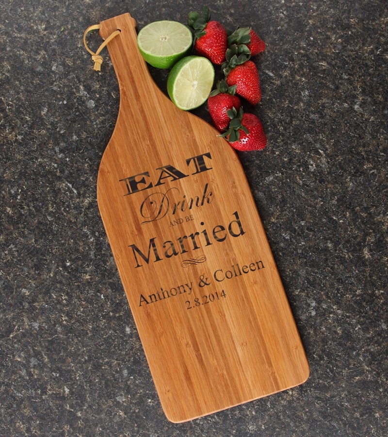 Personalized Cutting Board Engraved Bamboo 16 x 5 DESIGN 17 CBD-017