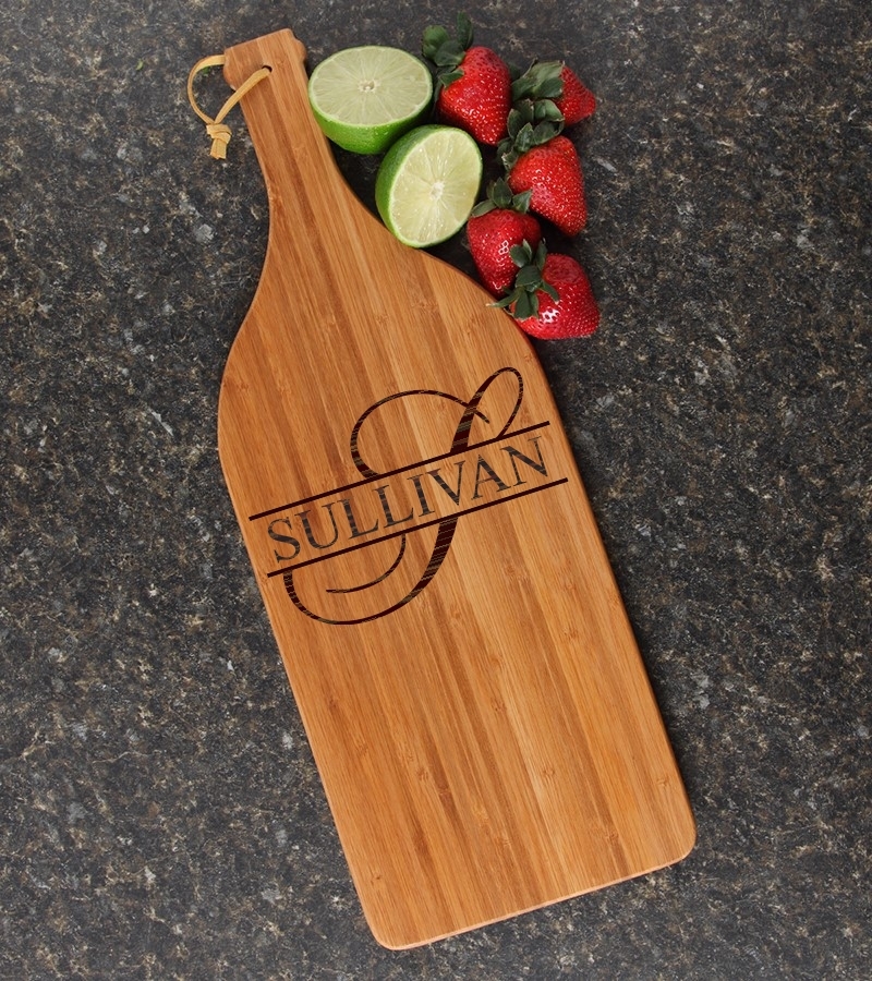 Personalized Cutting Board Engraved Bamboo 16 x 5 DESIGN 25 CBD-025