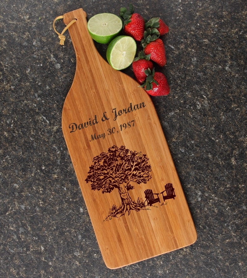 Personalized Cutting Board Engraved Bamboo 16 x 5 DESIGN 31 CBD-031