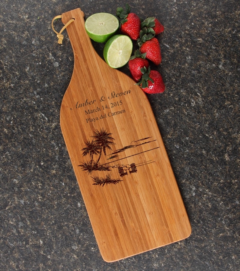 Personalized Cutting Board Engraved Bamboo 16 x 5 DESIGN 33 CBD-033