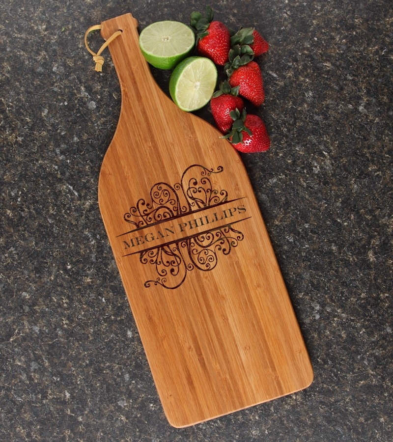 Personalized Cutting Board Engraved Bamboo 16 x 5 DESIGN 4 CBD-004