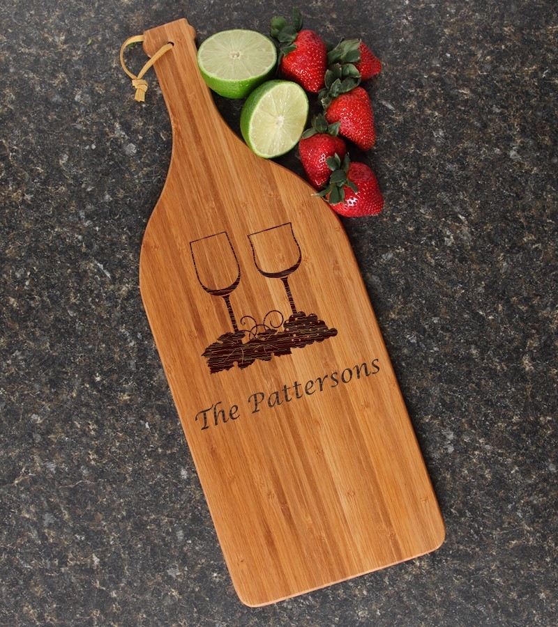 Personalized Cutting Board Engraved Bamboo 16 x 5 DESIGN 5 CBD-005