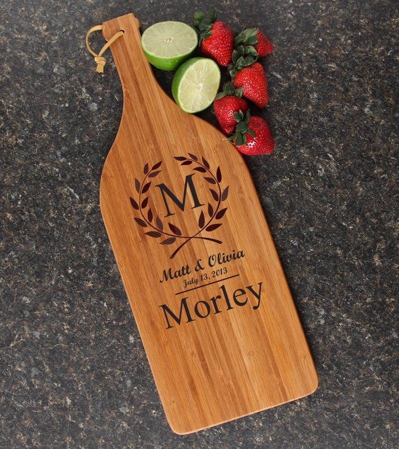 Personalized Cutting Board Engraved Bamboo 16 x 5 DESIGN 6 CBD-006