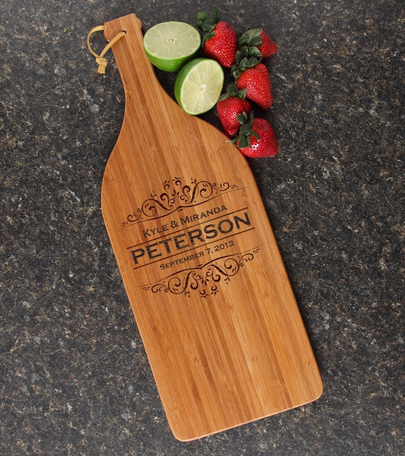 Personalized Cutting Board Engraved Bamboo 16 x 5 DESIGN 7 CBD-007