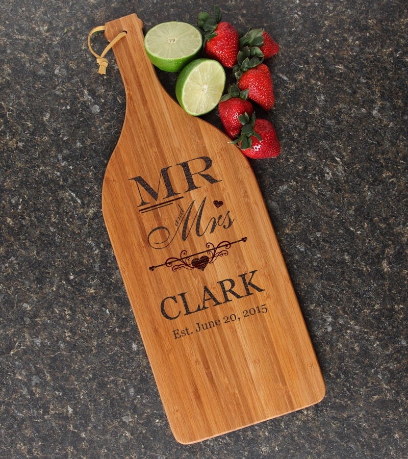 Personalized Cutting Board Engraved Bamboo 16 x 5 DESIGN 21 CBD-021