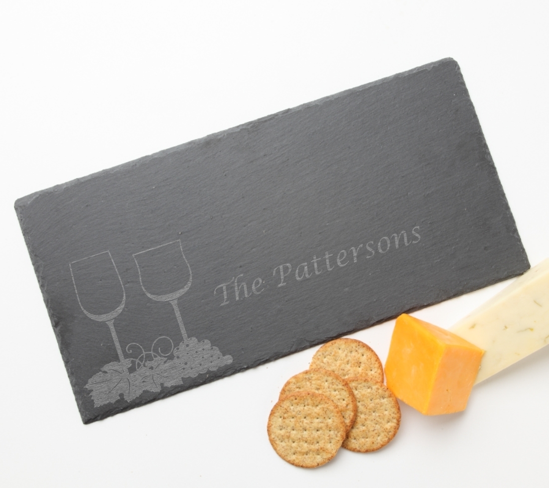 Personalized Slate Cheese Board 15 x 7 DESIGN 5 SCB-005