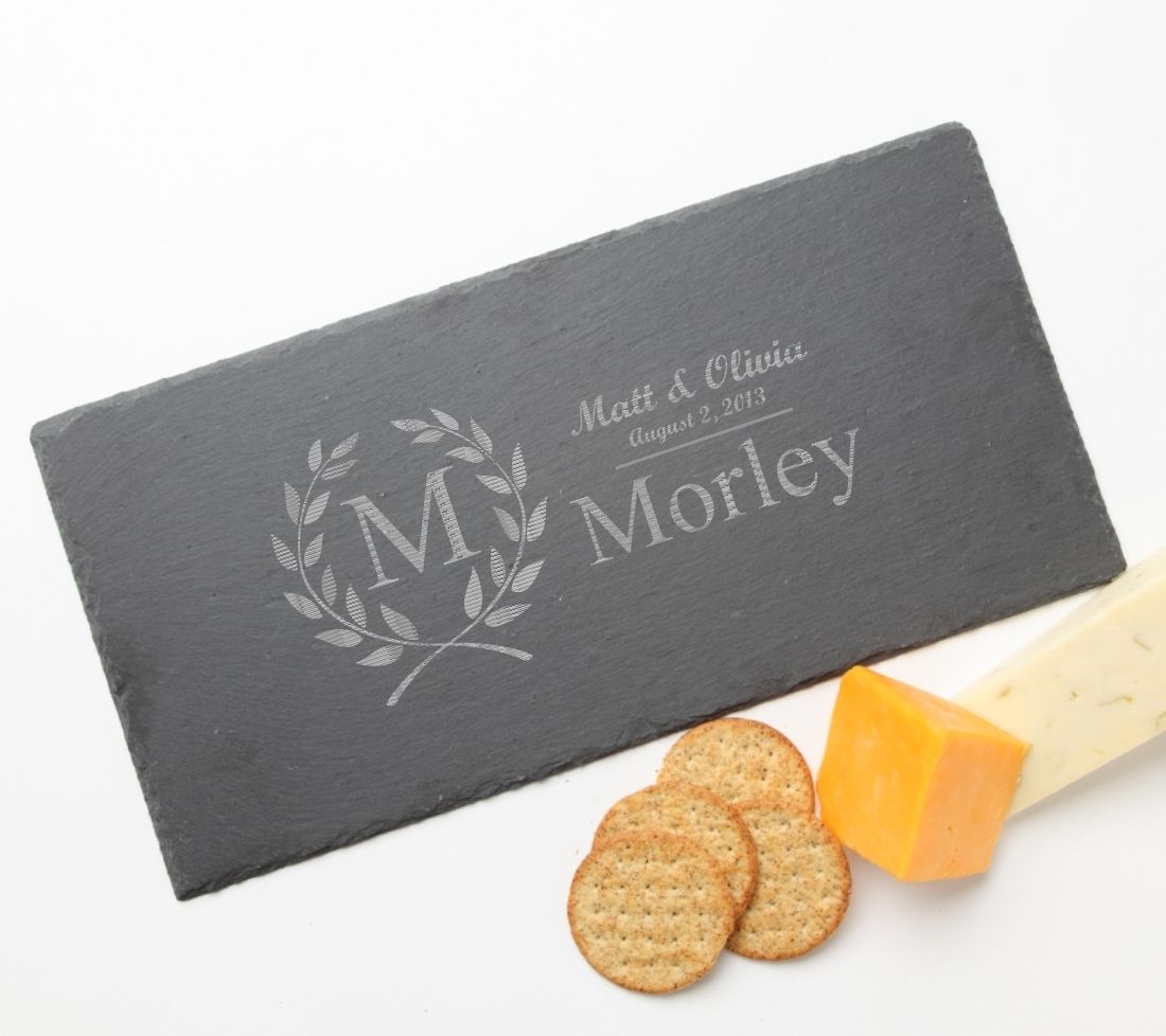 Personalized Slate Cheese Board 15 x 7 DESIGN 6 SCB-006