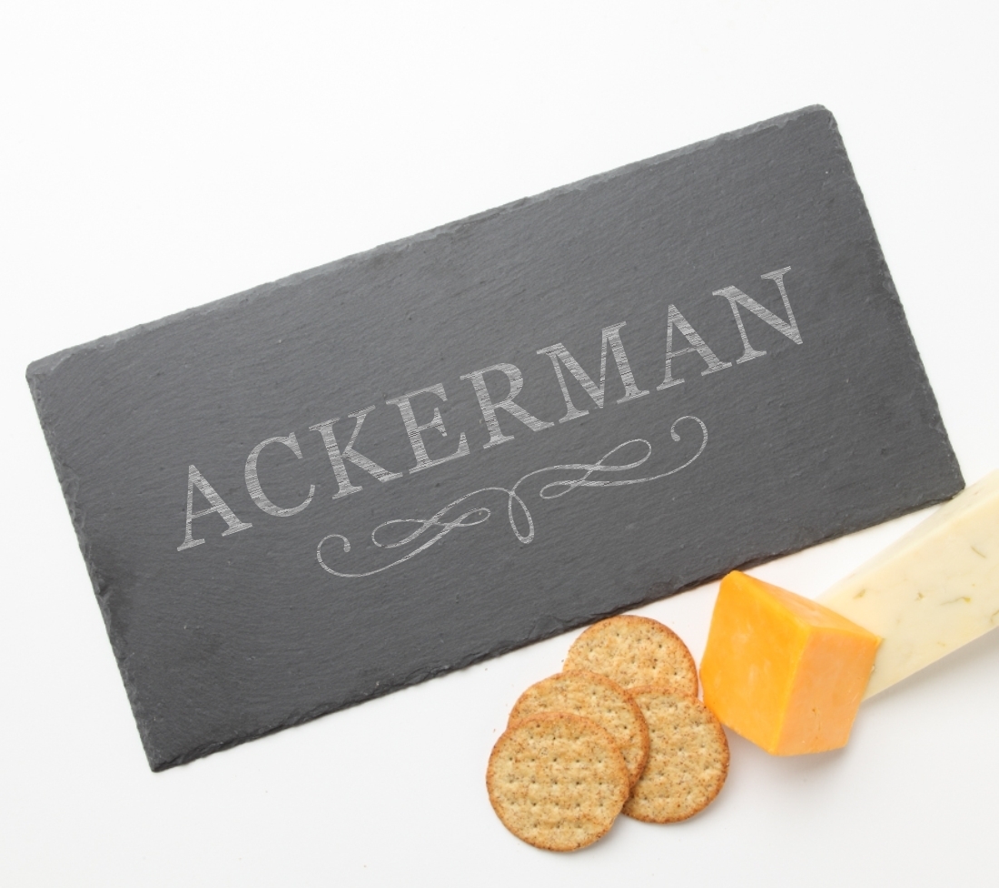 Personalized Slate Cheese Board 15 x 7 DESIGN 8 SCB-008