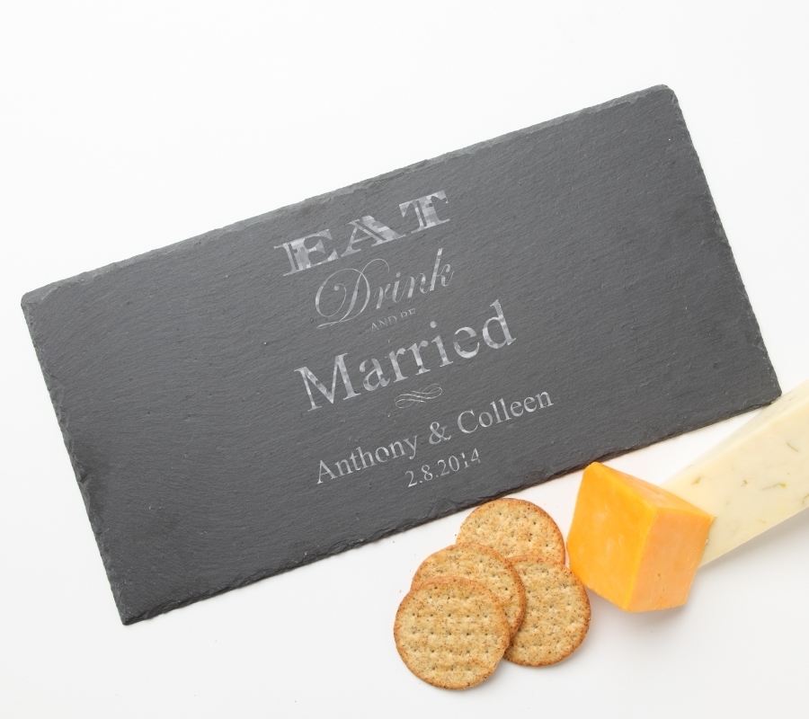 Personalized Slate Cheese Board 15 x 7 DESIGN 17 SCB-017