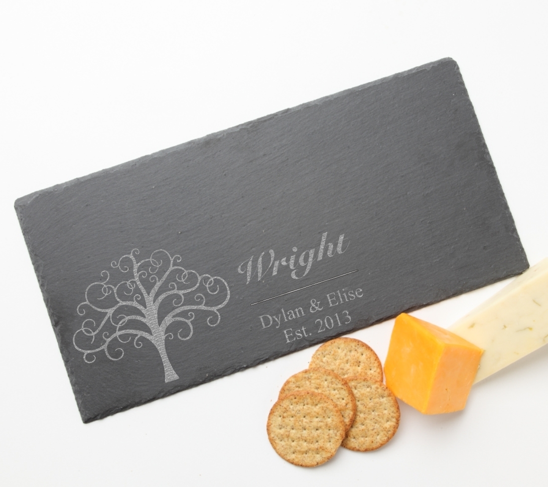 Personalized Slate Cheese Board 15 x 7 DESIGN 18 SCB-018