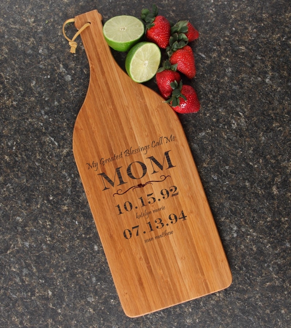 Personalized Cutting Board Engraved Bamboo 16 x 5 DESIGN 38 CBD-038