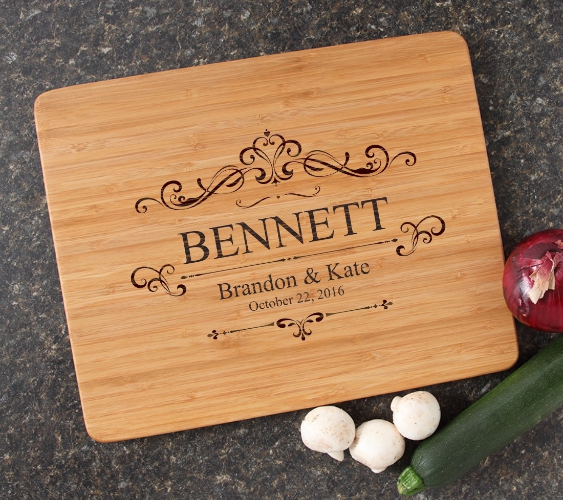 Personalized Cutting Board Engraved 15x12 Handle DESIGN 35 CBA-035