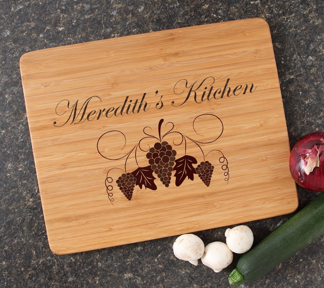 Engraved Bamboo Cutting Board Personalized 15x12 DESIGN 40 CBB-040