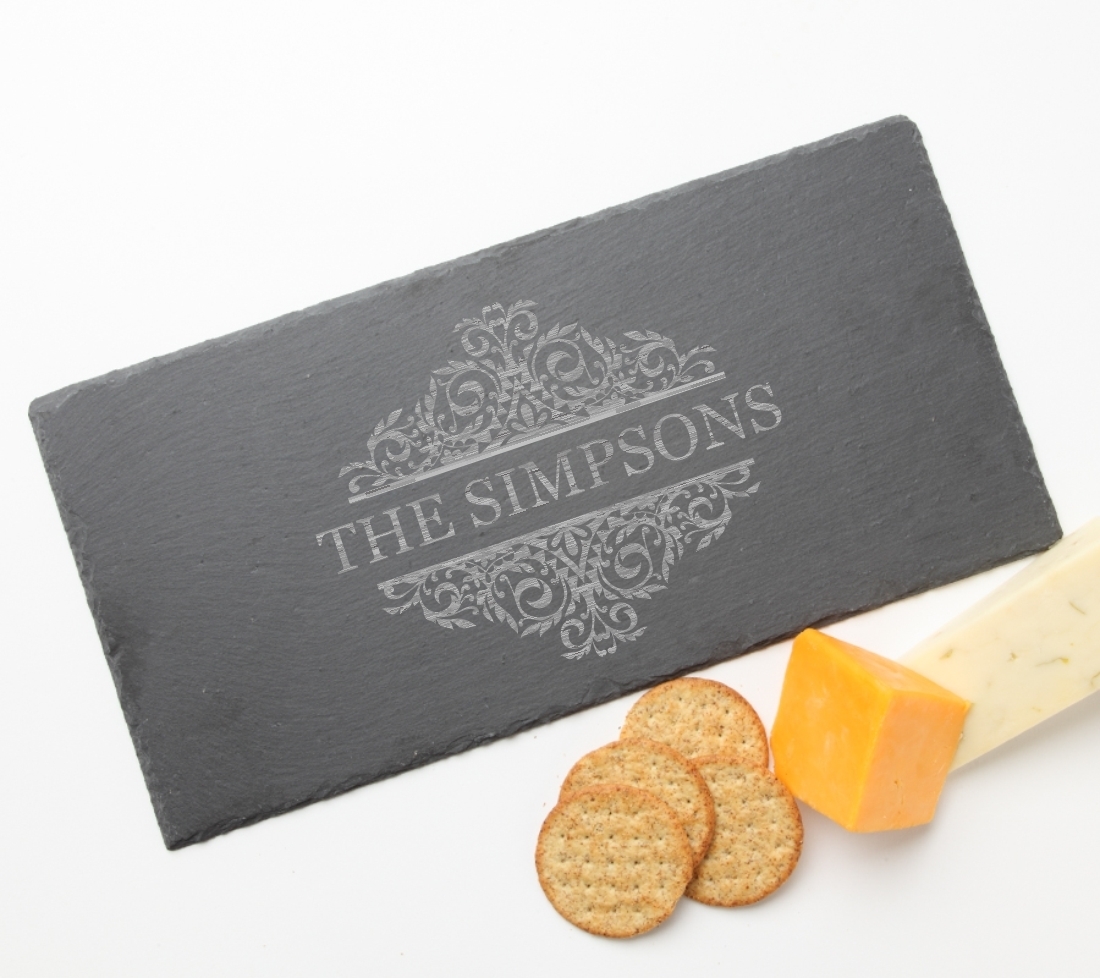 Personalized Slate Cheese Board 15 x 7 DESIGN 39 SCB-039