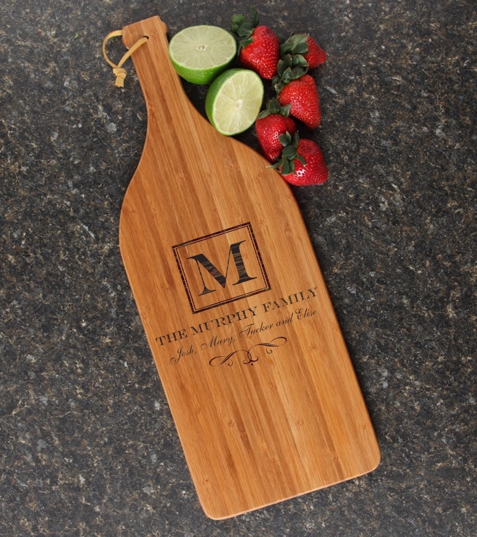 Personalized Cutting Board Engraved Bamboo 16 x 5 DESIGN 41 CBD-041